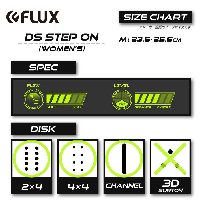 FLUX フラックス ビンディング 23-24 DS STEP ON White WOMEN'S ディーエス ステップオン スノーボード バ