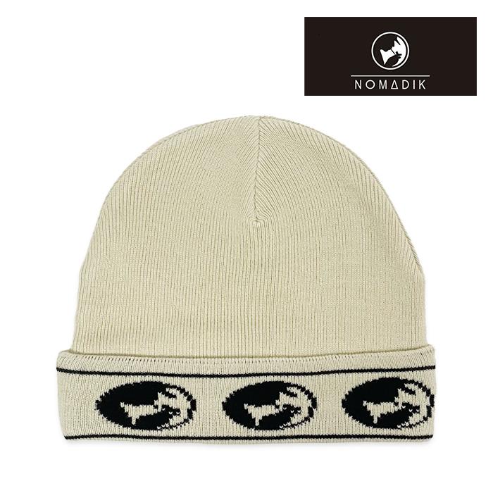 日本正規品 スノーボード ウェア ノマディック ビーニー 23-24 NOMADIK CIRCLE BEANIE Beige 帽子 ニット帽 ニットキャップ キャップ