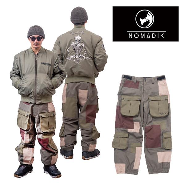 日本正規品 スノーボード ウェア ノマディック パンツ 23-24 NOMADIK 777 G PNT Patchwork UNISEX 限定モデル RELAXED FIT ユニセックス 男性 女性