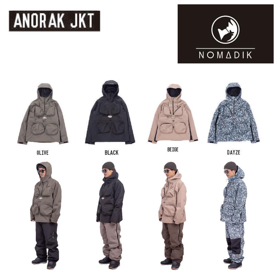 日本正規品 スノーボード ウェア ノマディック アノラック ジャケット 23-24 NOMADIK ANORAK JKT Olive UNISEX REGULAR FIT ユニセックス 男性 女性