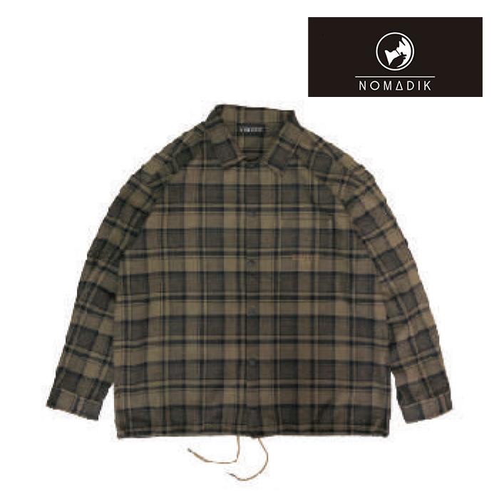 日本正規品 ノマディック シャツ 23-24 NOMADIK NY FLANNEL SHIRT Brown UNISEX フランネル シャツ ユニセックス 男性 女性