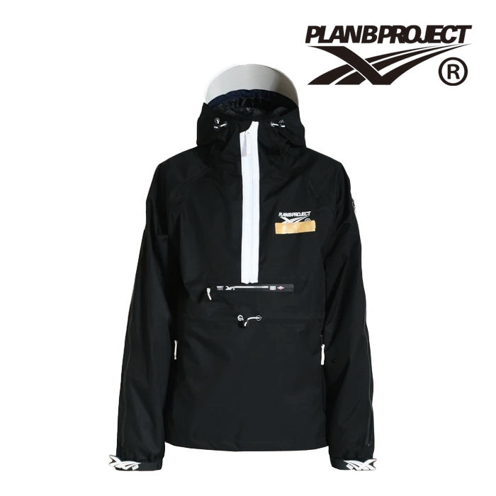 日本正規品 スノーボード ウェア プランビー プロジェクト ジャケット 23-24 PLAN B PROJECT PULL OVER JACKET  Black UNISEX ユニセックス