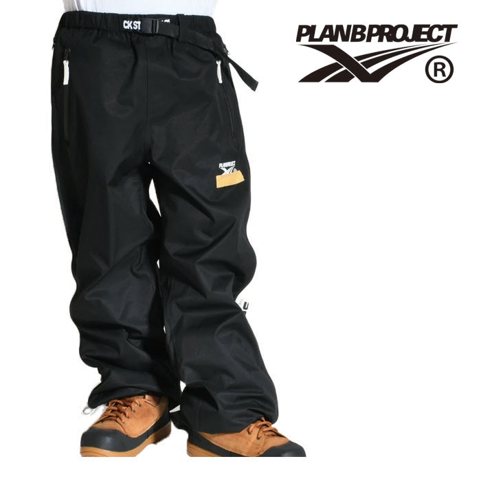 日本正規品 スノーボード ウェア プランビー プロジェクト パンツ 23-24 PLAN B PROJECT  SIDEZIP PANTS Black UNISEX ユニセックス