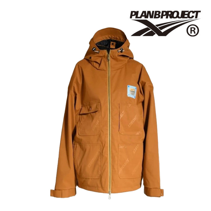 23-24 PLAN B PROJECT WORKER JACKET BROWN スノーボード プランビープロジェクト マウンテンロックスター ワーカージャケット カービング グラトリ バックカントリー フリーライディング メンズ レディース