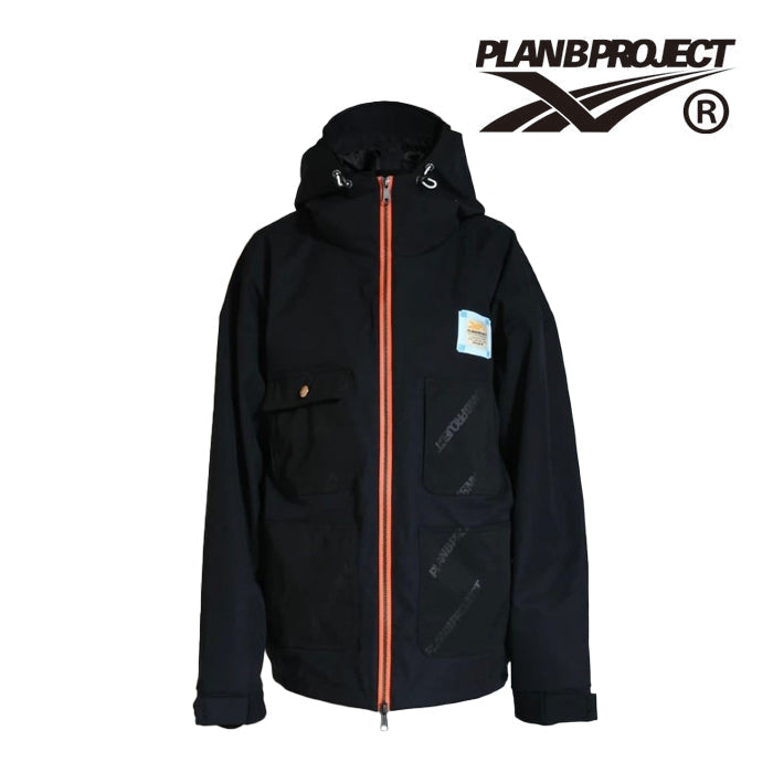 23-24 PLAN B PROJECT WORKER JACKET BLACK スノーボード プランビープロジェクト マウンテンロックスター ワーカージャケット カービング グラトリ バックカントリー フリーライディング メンズ レディース