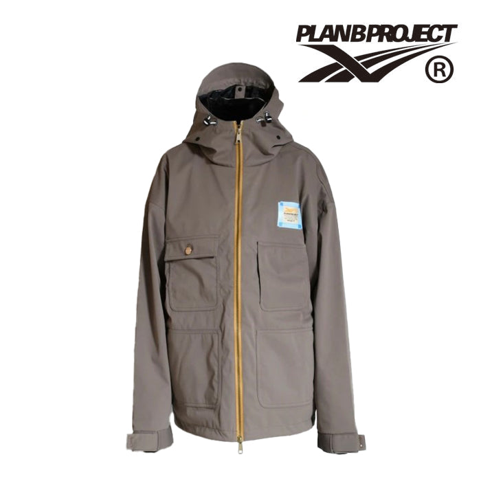 23-24 PLAN B PROJECT WORKER JACKET FOSSIL スノーボード プランビープロジェクト マウンテンロックスター ワーカージャケット カービング グラトリ バックカントリー フリーライディング メンズ レディース