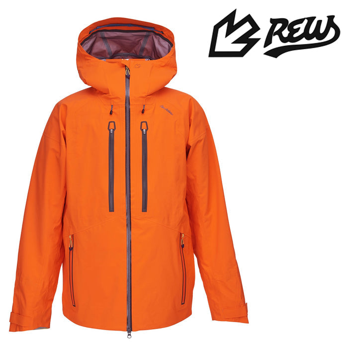 日本正規品 スノーボード ウェア アールイーダブリュー ジャケット 23-24 REW REALITY JKT 22 Orange x Charcoal x Sunflower GORE-TEX UNISEX