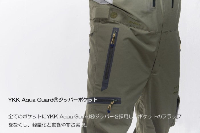 REW THE KAMIKAZE BIB PANTS 14 100％品質 - スノーボード