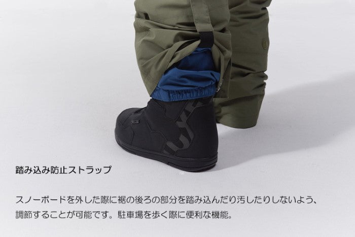 日本正規品 スノーボード ウェア アールイーダブリュー パンツ 23-24 REW KAMIKAZE BIB PANTS 18 Charcoal x Ice GORE-TEX UNISEX ゴアテックス ビブパンツ