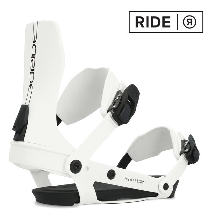 【オープンセール限定1個】 23-24 RIDE Snowboard A - 6 White ライド バインディング オールマウンテン カービング パウダー バックカントリー フリースタイル  グラトリ ラントリ スノーボード メンズ ユニセックス