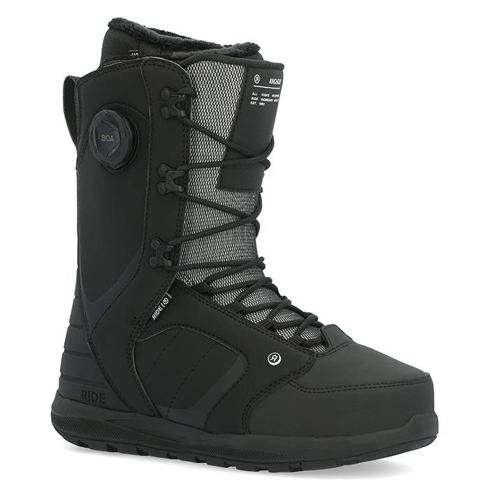 日本正規品 ライド スノーボード ブーツ アンカー 23-24 RIDE ANCHOR Black MEN'S メンズ 男性 ボア 紐 レース  SNOWBOARD BOOTS 靴 スノボ