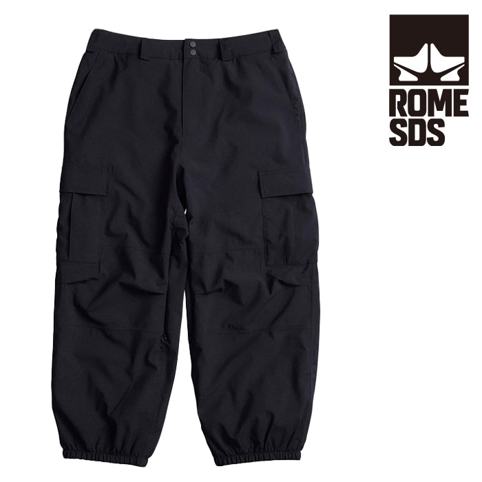 ROME WEAR ローム ウェア パンツ 23-24 SDS BAGGY CARGO Pants Stretch Black BAGGY FIT UNISEX ユニセックス 男性 女性 スノーボード 日本正規品 即日発送