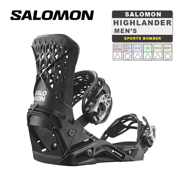 日本正規品 スノーボード ビンディング サロモン ハイランダー  23-24 SALOMON HIGHLANDER Black MEN'S バインディング メンズ 男性 2024 スノボー