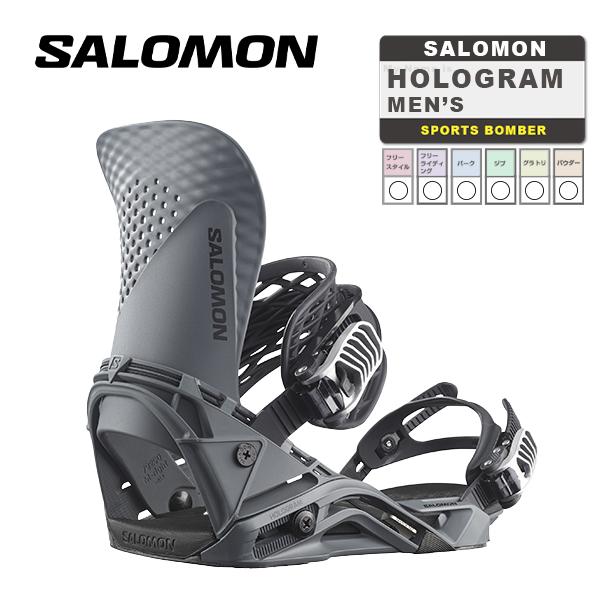 日本正規品 スノーボード ビンディング サロモン ホログラム 23-24 SALOMON HOLOGRAM Gray Pinstripe MEN'S バインディング メンズ 男性 2024 スノボー