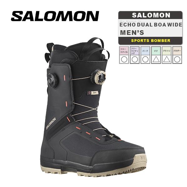 日本正規品 スノーボード ブーツ サロモン エコー デュアル ボア ワイド 23-24 SALOMON ECHO DUAL BOA WIDE Spray Green/Black/Hot Coral MEN'S 2024 スノボー