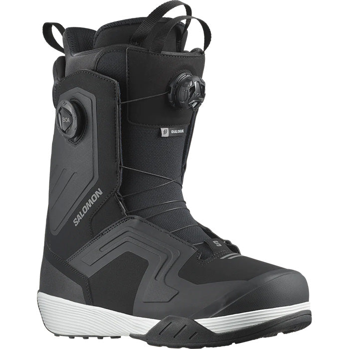 日本正規品 スノーボード ブーツ サロモン ダイアログ デュアル ボア ワイド 23-24 SALOMON DIALOGUE DUAL BOA WIDE Black/Black/White メンズ 2024 スノボー