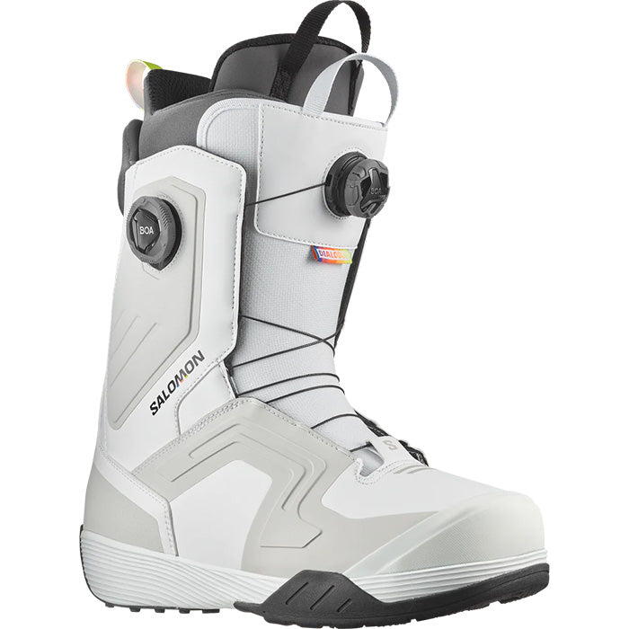 日本正規品 スノーボード ブーツ サロモン ダイアログ デュアル ボア チーム 23-24 SALOMON DIALOGUE DUAL BOA TEAM White/Grey Pinstripe/Black 2024 スノボー