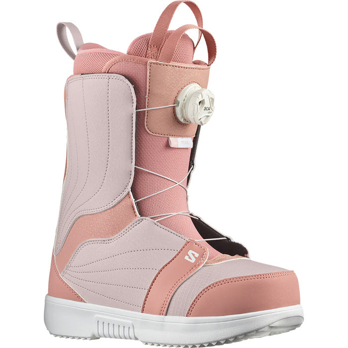 日本正規品 スノーボード ブーツ サロモン パール ボア 23-24 SALOMON PEARL BOA Ash Rose/Lilac Ash/White WOMEN'S ウィメンズ 女性 2024 金具 スノボー