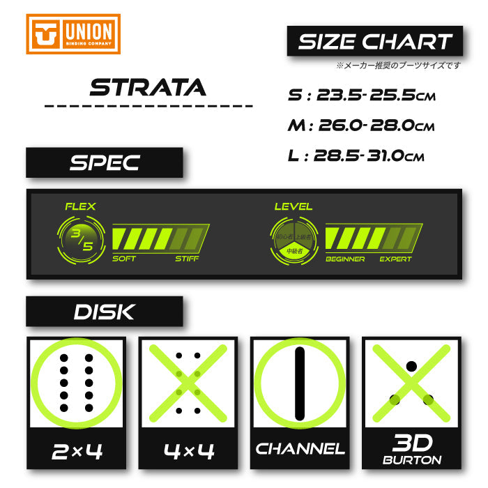 日本正規品 スノーボード ビンディング ユニオン ストラータ チームHB 23-24 UNION STRATA White MEN'S メンズ 男性 バインディング 金具 スノボー 2024