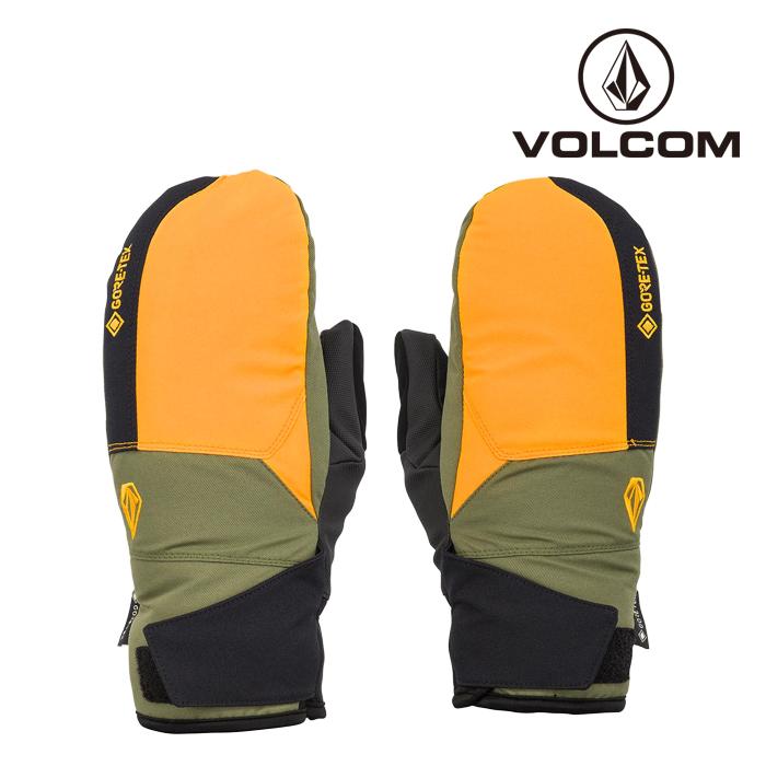 日本正規品 スノーボード グローブ ボルコム 23-24 VOLCOM STAY DRY GORE-TEX MITT GLD-Gold ゴアテックス ミット ミトン 手袋 GLOVE