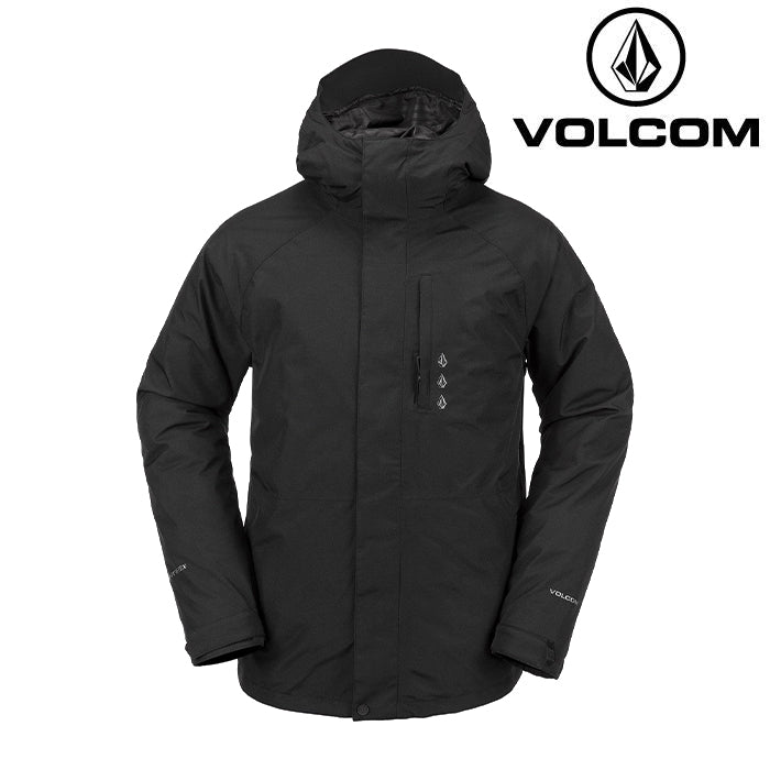 日本正規品 スノーボード ウェア ボルコム ジャケット 23-24 VOLCOM DUA GORE-TEX JACKET BLK-Black ゴアテックス メンズ 男性スキー