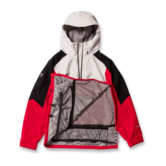 日本正規品 スノーボード ウェア ボルコム ジャケット 23-24 VOLCOM BRIGHTON PULLOVER RED-Red G0652408 MEN'S メンズ 男性 プルオーバー