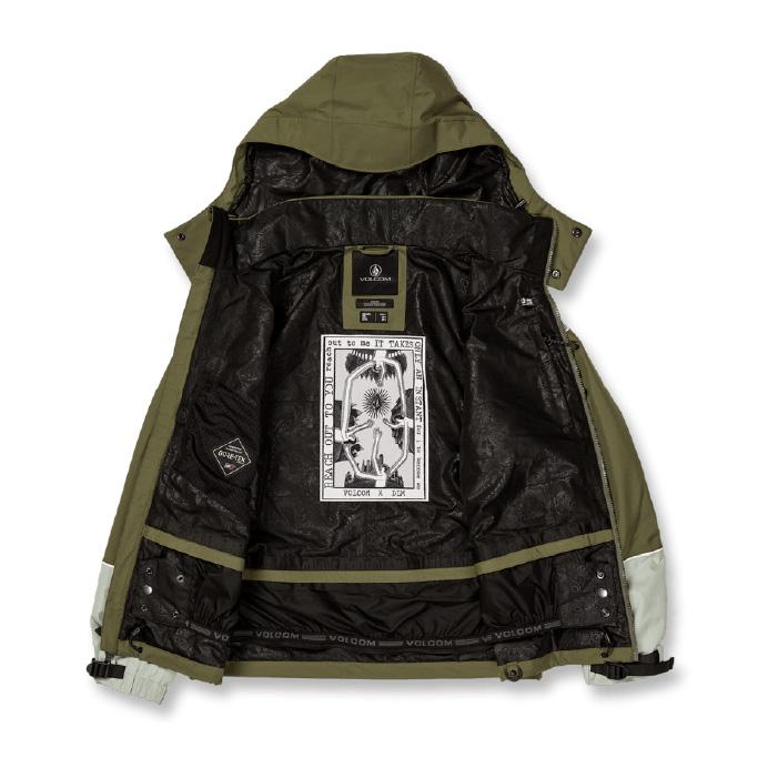 日本正規品 スノーボード ウェア ボルコム ジャケット 23-24 VOLCOM MELANCON GORE-TEX JACKET MIL-Military H0652401 WOMEN'S ゴアテックス ウィメンズ