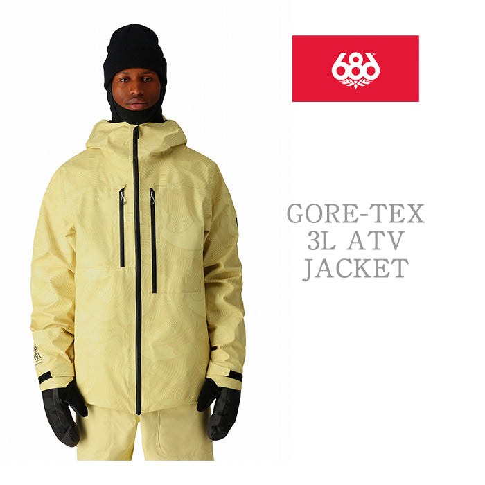 686 six eight six 24-25 Collection GORE-TEX 3L ATV JACKET 早期予約 スノーボード ウェア シックスエイトシックス ロクハチロク ゴアテックス スノーボードウェア カービング パウダー バックカントリー グラトリ メンズ