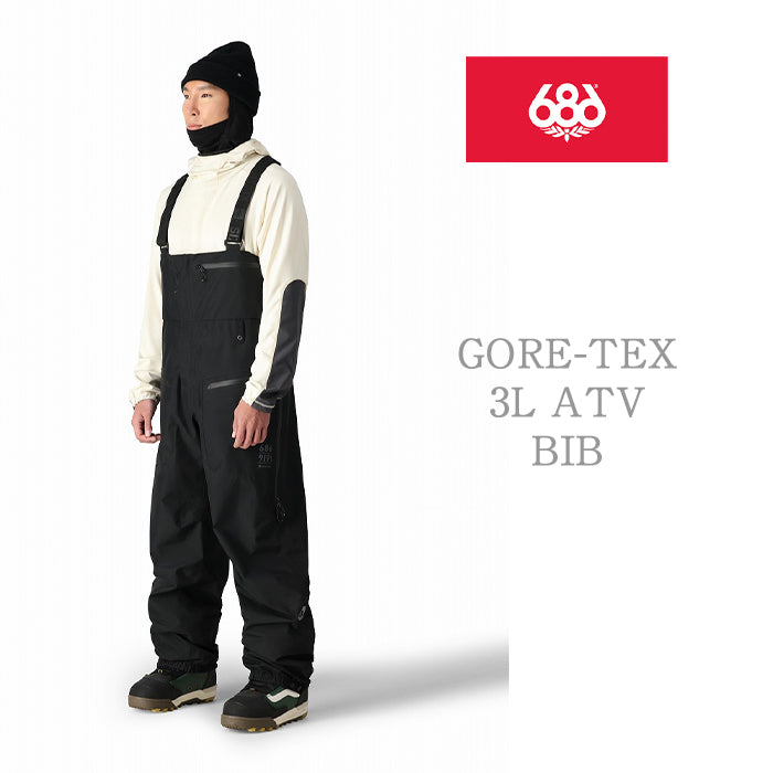 686 six eight six 24-25 Collection GORE-TEX 3L ATV BIB 早期予約 スノーボード ウェア シックスエイトシックス ロクハチロク ゴアテックス スノーボードウェア カービング パウダー バックカントリー グラトリ メンズ