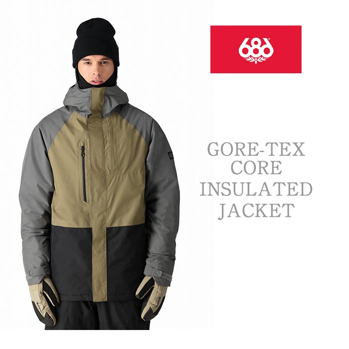 686 six eight six 24-25 Collection GORE-TEX CORE INSULATED JACKET 早期予約 スノーボード ウェア シックスエイトシックス ロクハチロク ゴアテックス スノーボードウェア カービング パウダー バックカントリー グラトリ メンズ