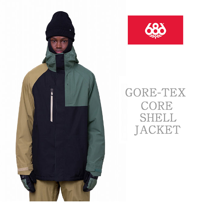 686 six eight six 24-25 Collection GORE-TEX CORE SHELL JACKET 早期予約 スノーボード ウェア シックスエイトシックス ロクハチロク ゴアテックス スノーボードウェア カービング パウダー バックカントリー グラトリ メンズ