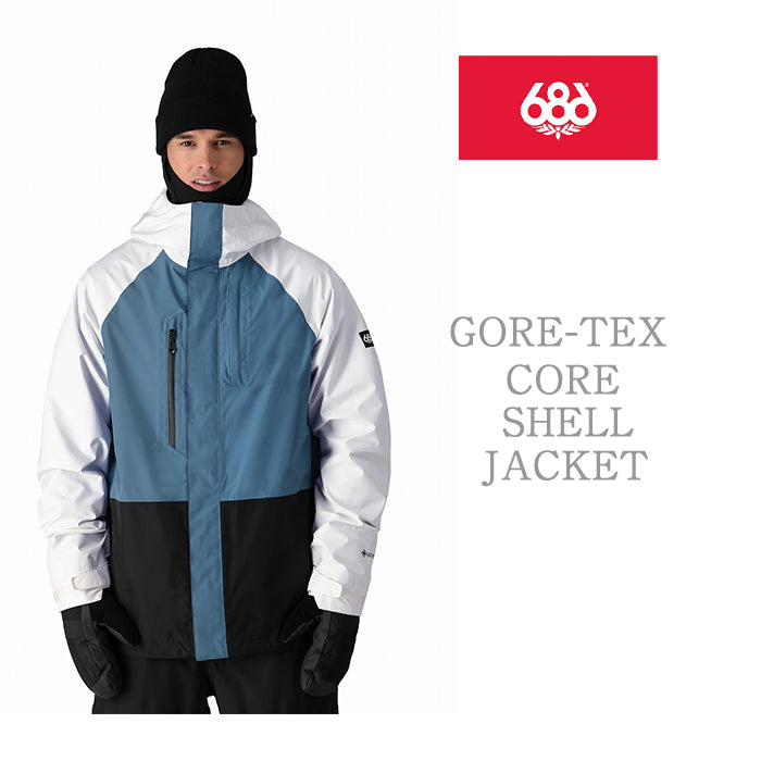 686 six eight six 24-25 Collection GORE-TEX CORE SHELL JACKET 早期予約 スノーボード ウェア シックスエイトシックス ロクハチロク ゴアテックス スノーボードウェア カービング パウダー バックカントリー グラトリ メンズ