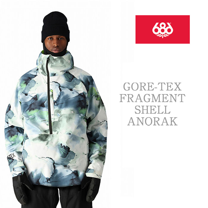 686 six eight six 24-25 Collection GORE-TEX FRAGMENT SHELL ANORAK 早期予約 スノーボード ウェア シックスエイトシックス ロクハチロク ゴアテックス スノーボードウェア カービング パウダー バックカントリー グラトリ メンズ