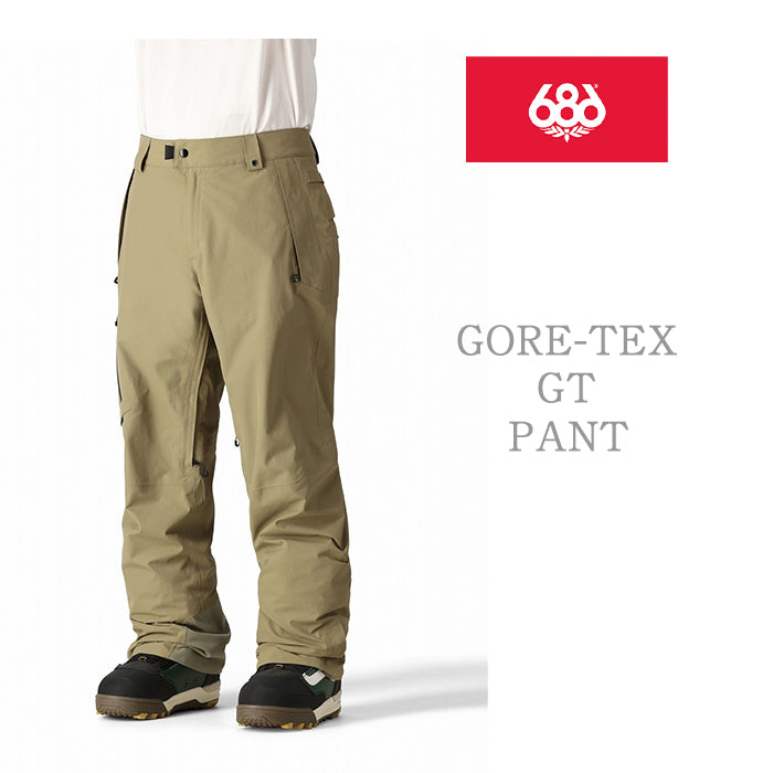 686 six eight six 24-25 Collection GORE-TEX GT PANT 早期予約 スノーボード ウェア シックスエイトシックス ロクハチロク ゴアテックス スノーボードウェア カービング パウダー バックカントリー グラトリ メンズ