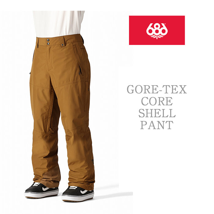 686 six eight six 24-25 Collection GORE-TEX CORE SHELL PANT 早期予約 スノーボード ウェア シックスエイトシックス ロクハチロク ゴアテックス スノーボードウェア カービング パウダー バックカントリー グラトリ メンズ