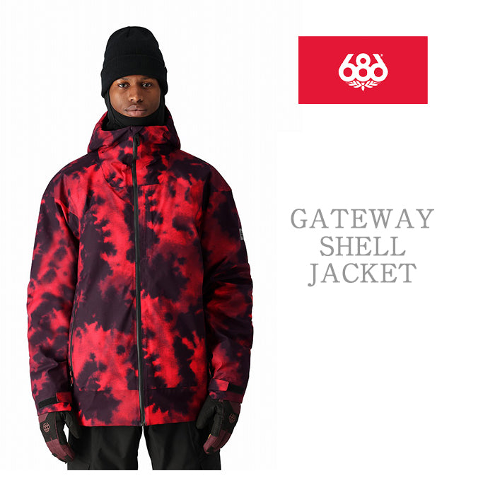 686 six eight six 24-25 Collection GATEWAY SHELL JACKET 早期予約 スノーボード ウェア シックスエイトシックス ロクハチロク スノーボードウェア カービング パウダー バックカントリー グラトリ メンズ