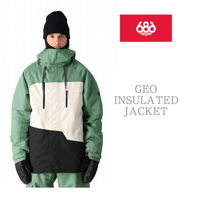 686 six eight six 24-25 Collection GEO INSULATED JACKET 早期予約 スノーボード ウェア シックスエイトシックス ロクハチロク スノーボードウェア カービング パウダー バックカントリー グラトリ メンズ