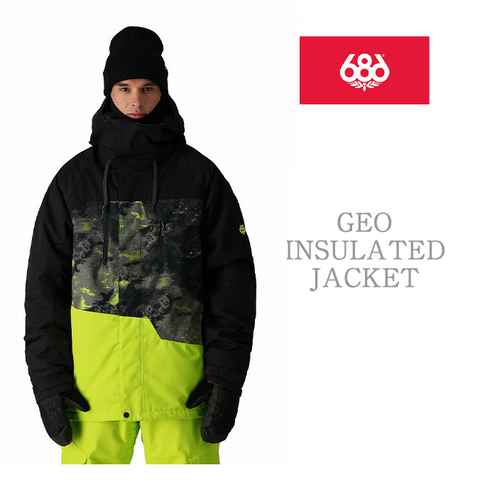 686 six eight six 24-25 Collection GEO INSULATED JACKET 早期予約 スノーボード ウェア シックスエイトシックス ロクハチロク スノーボードウェア カービング パウダー バックカントリー グラトリ メンズ