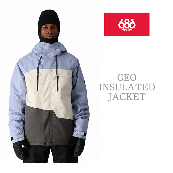 686 six eight six 24-25 Collection GEO INSULATED JACKET 早期予約 スノーボード ウェア シックスエイトシックス ロクハチロク スノーボードウェア カービング パウダー バックカントリー グラトリ メンズ