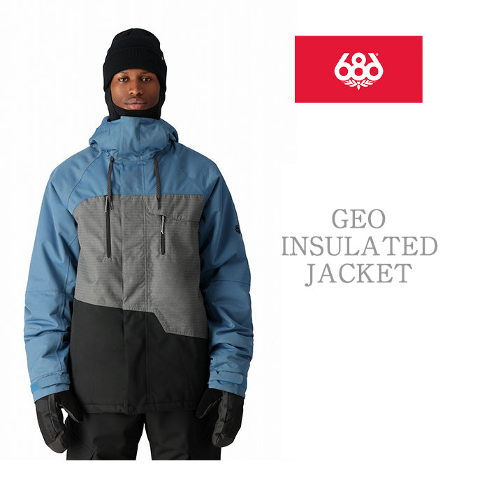 686 six eight six 24-25 Collection GEO INSULATED JACKET 早期予約 スノーボード ウェア シックスエイトシックス ロクハチロク スノーボードウェア カービング パウダー バックカントリー グラトリ メンズ