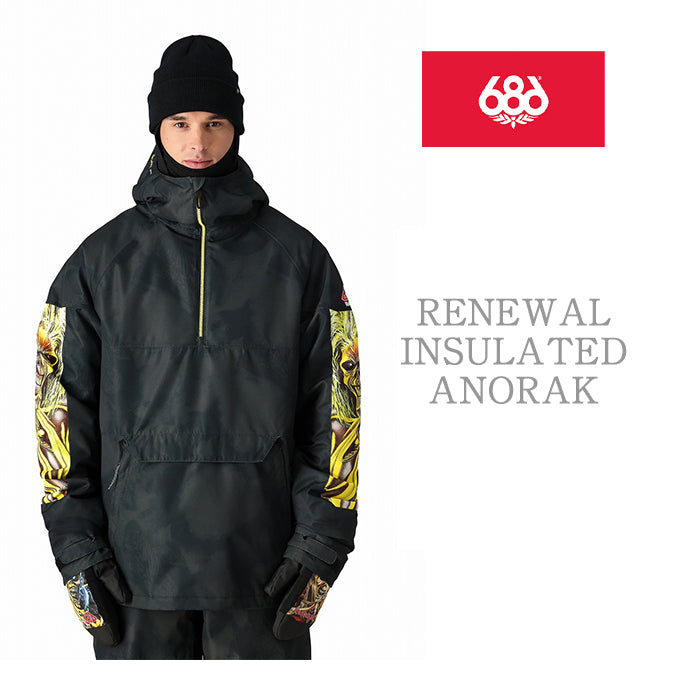 686 six eight six 24-25 Collection RENEWAL INSULATED JACKET 早期予約 スノーボード ウェア シックスエイトシックス ロクハチロク スノーボードウェア カービング パウダー バックカントリー グラトリ メンズ