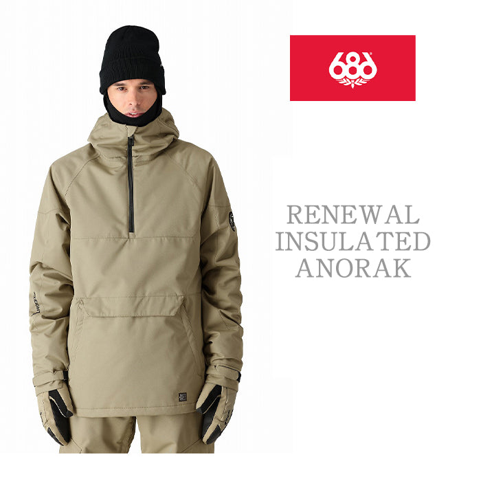 686 six eight six 24-25 Collection RENEWAL INSULATED JACKET 早期予約 スノーボード ウェア シックスエイトシックス ロクハチロク スノーボードウェア カービング パウダー バックカントリー グラトリ メンズ