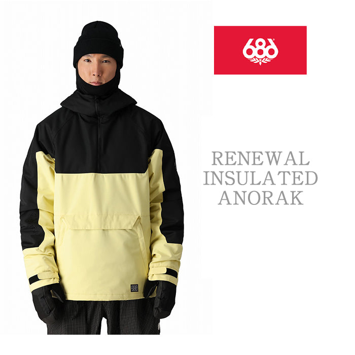 686 six eight six 24-25 Collection RENEWAL INSULATED JACKET 早期予約 スノーボード ウェア シックスエイトシックス ロクハチロク スノーボードウェア カービング パウダー バックカントリー グラトリ メンズ