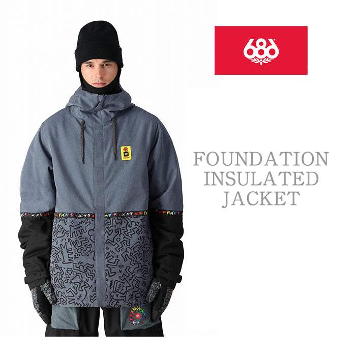 686 six eight six 24-25 Collection FOUNDATION INSULATED JACKET 早期予約 スノーボード ウェア シックスエイトシックス ロクハチロク スノーボードウェア カービング パウダー バックカントリー グラトリ メンズ