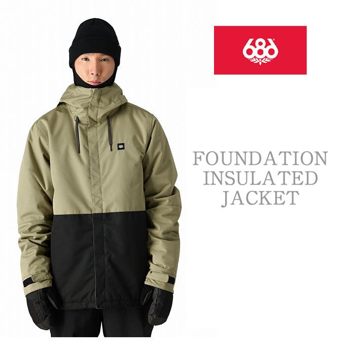 686 six eight six 24-25 Collection FOUNDATION INSULATED JACKET 早期予約 スノーボード ウェア シックスエイトシックス ロクハチロク スノーボードウェア カービング パウダー バックカントリー グラトリ メンズ