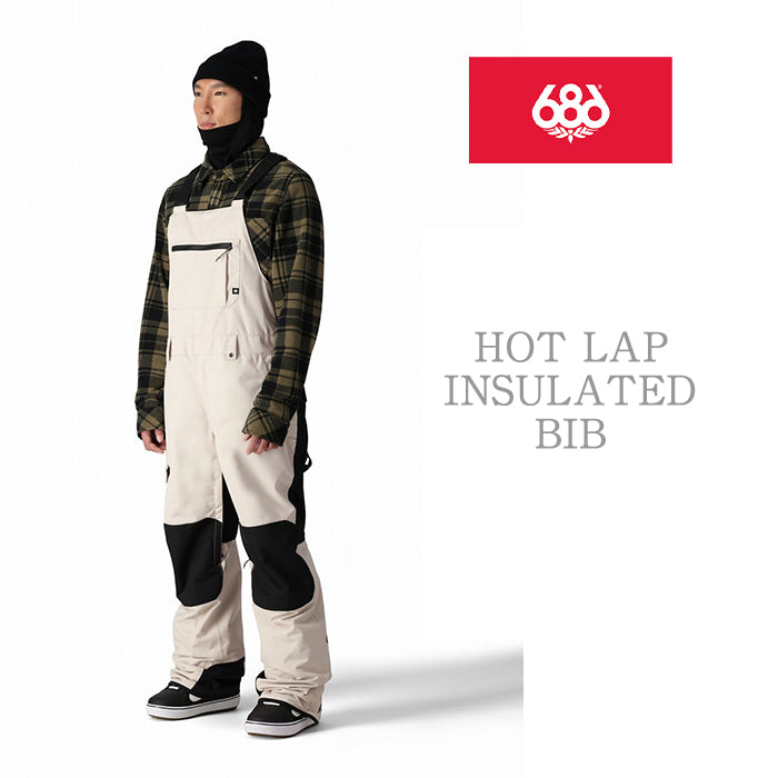 686 six eight six 24-25 Collection HOT LAP INSULATED BIB 早期予約 スノーボード ウェア シックスエイトシックス ロクハチロク スノーボードウェア カービング パウダー バックカントリー グラトリ メンズ