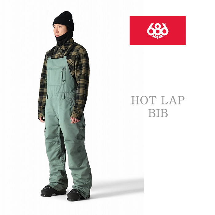 686 six eight six 24-25 Collection HOT LAP INSULATED BIB 早期予約 スノーボード ウェア シックスエイトシックス ロクハチロク スノーボードウェア カービング パウダー バックカントリー グラトリ メンズ