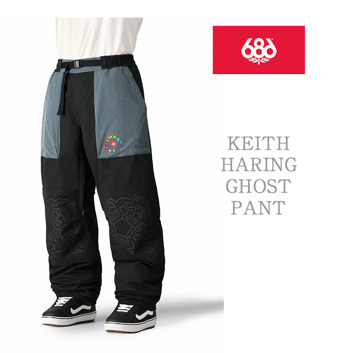 686 six eight six 24-25 Collection KEITH HARING GHOST PANT 早期予約 スノーボード ウェア シックスエイトシックス ロクハチロク スノーボードウェア カービング パウダー バックカントリー グラトリ メンズ