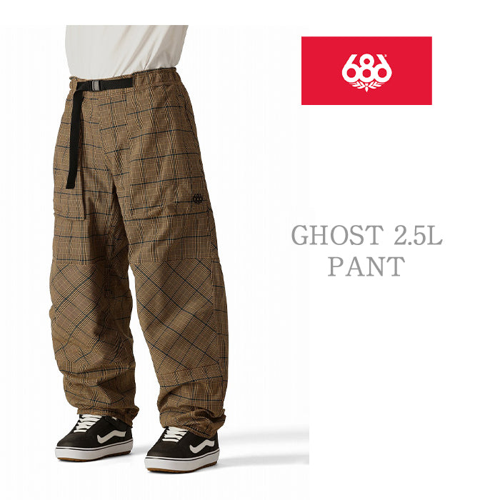 686 six eight six 24-25 Collection 2.5L GHOST PANT 早期予約 スノーボード ウェア シックスエイトシックス ロクハチロク スノーボードウェア カービング パウダー バックカントリー グラトリ メンズ