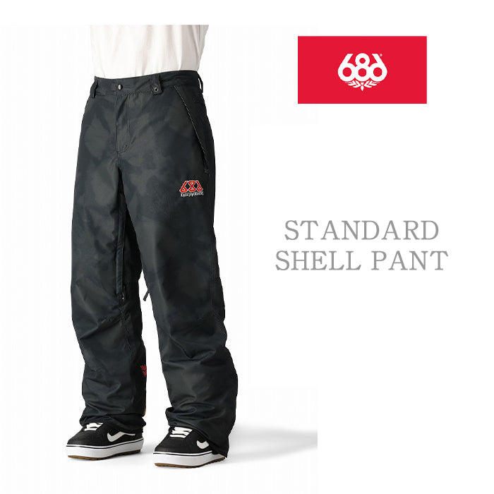 686 six eight six 24-25 Collection STANDARD SHELL PANT 早期予約 スノーボード ウェア シックスエイトシックス ロクハチロク スノーボードウェア カービング パウダー バックカントリー グラトリ メンズ